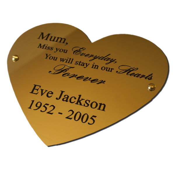 Personalised Engraved Heart Plaque