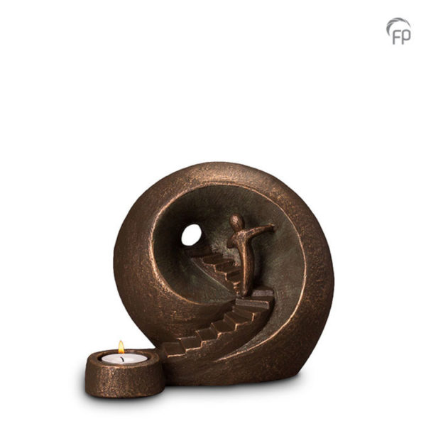 Stairway Ceramic Urn Bronze