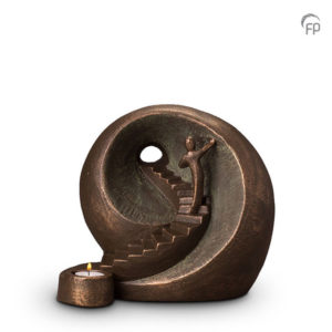 Stairway Ceramic Urn Bronze
