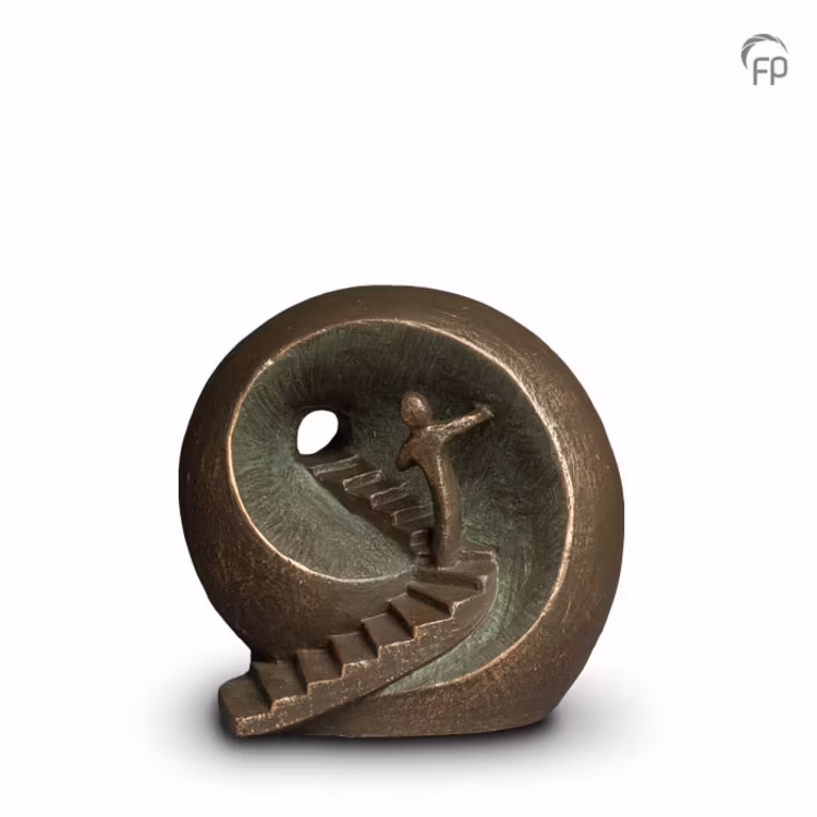 Stairway Ceramic Urn Bronze