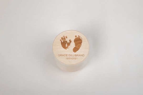 white baby urn