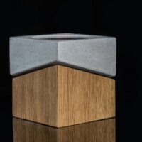 concrete modern keepsake urn