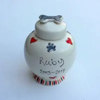 personalised dog urn bone