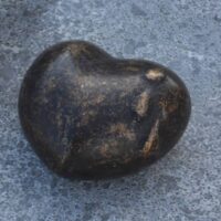 large bronze heart urn with butterflies