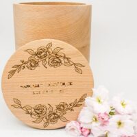 personalised oak urn for ashes