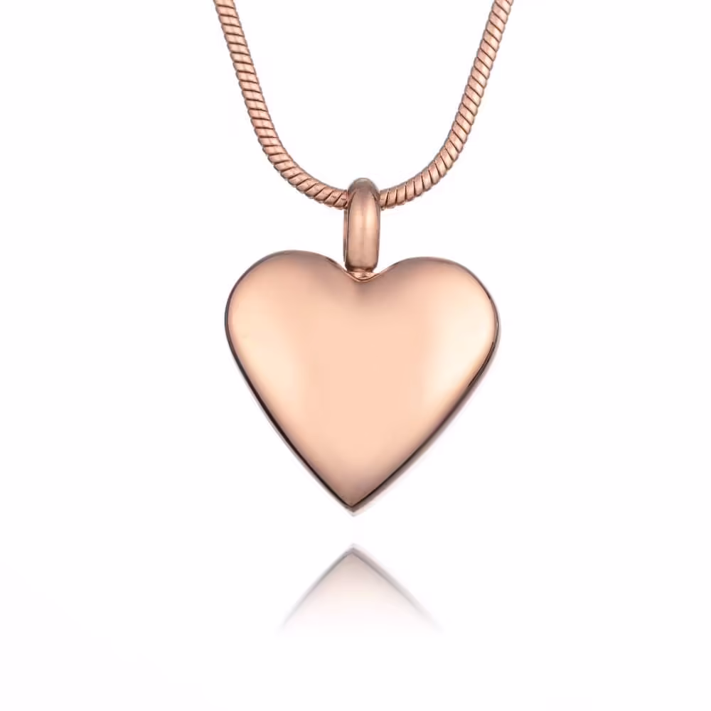 rose gold necklace for ashes