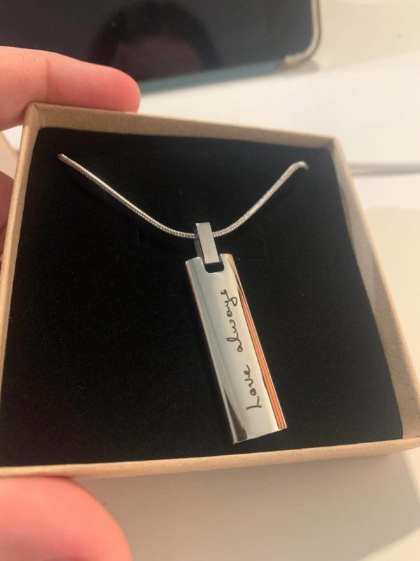 silver pendant necklace for ashes