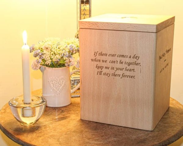 solid carved wooden box