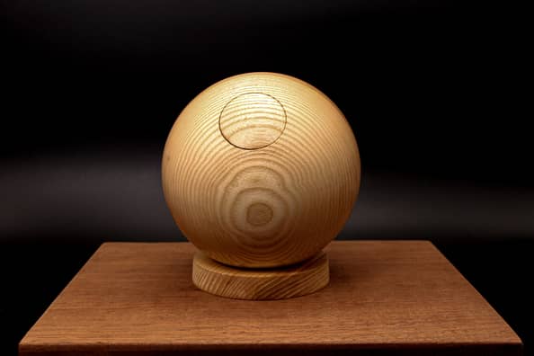 Ash Wooden Sphere Urn