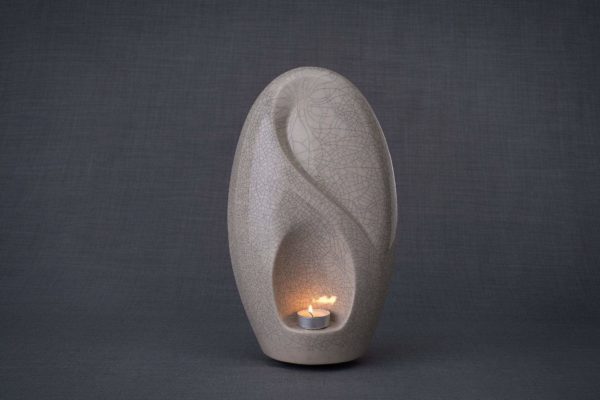 ribbon candle urn cracked