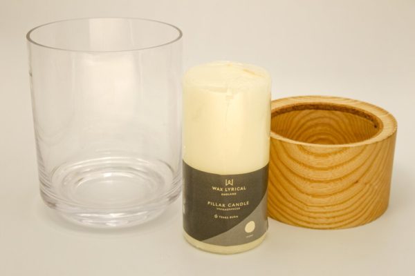 wooden candle urn for ashes