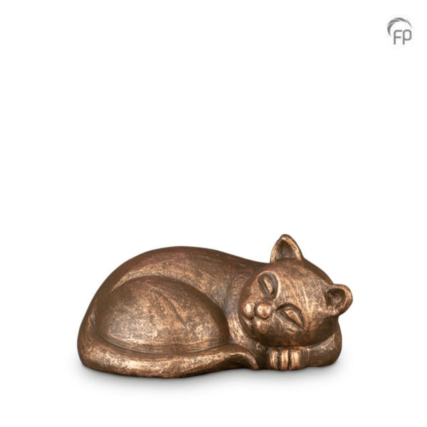 bronze cat sculpture urn for ashes