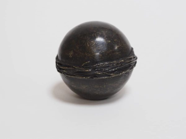 Bronze Sphere Ribbon Urn