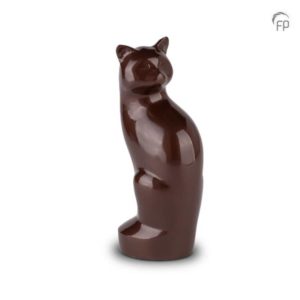 Cat Shaped Urn brown