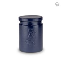 biodegradable cat urn blue