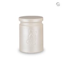 biodegradable cat urn white