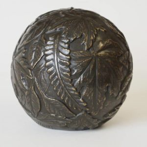 bronze sphere forest urn