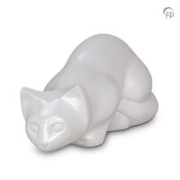 cat sculpture urn grey
