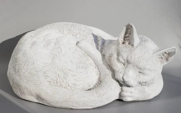 personalised sleeping cat urn
