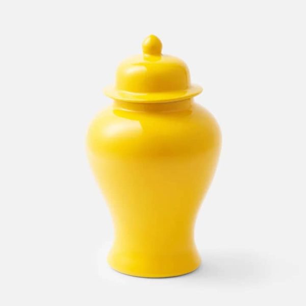 traditional yellow urn for ashes