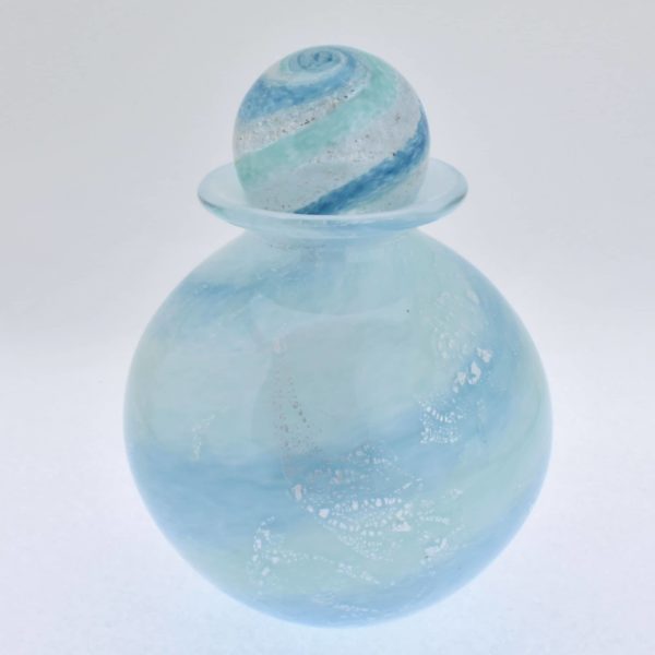 baby blue glass urn for ashes