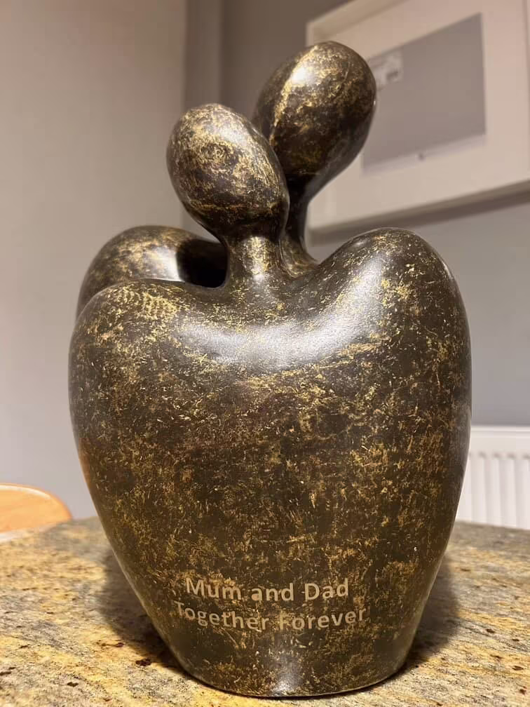 bronze double urn for 2 sets of ashes