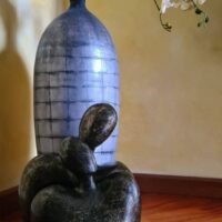 couples bronze urn