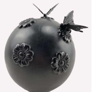 butterfly and flowers bronze urn for ashes