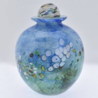 flower colourful glass urn for ashes