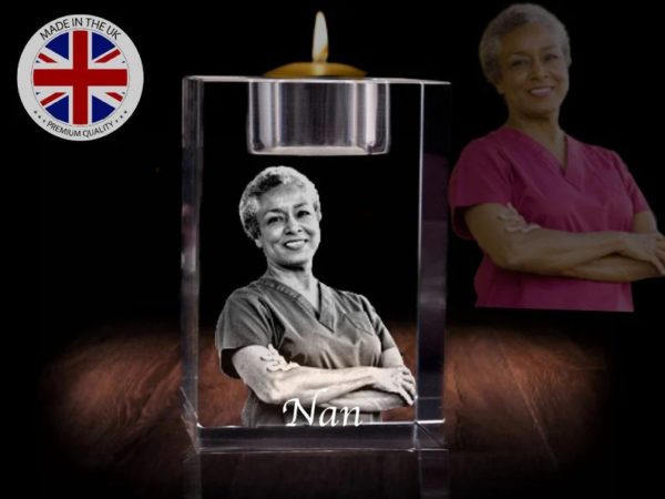 glass memorial candle