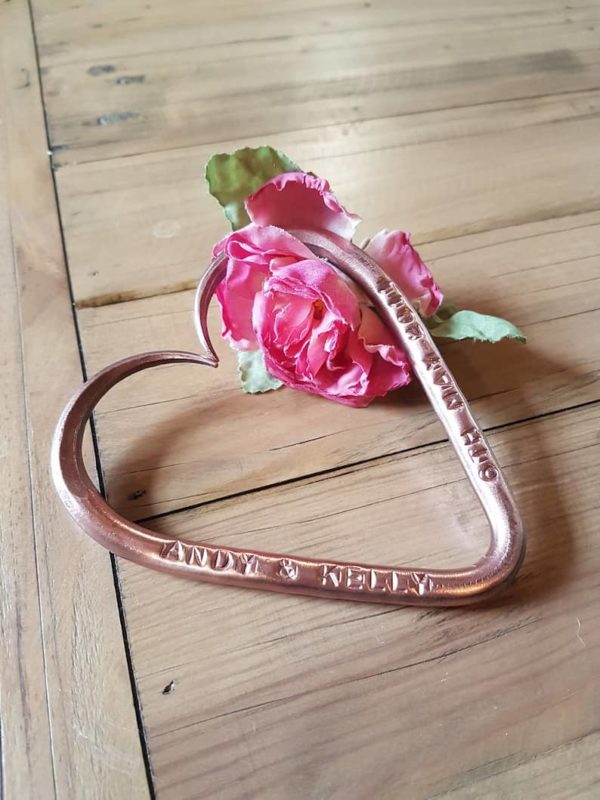 single copper memorial heart