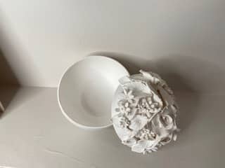handmade ceramic flower urn for ashes