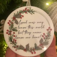 memorial photo bauble