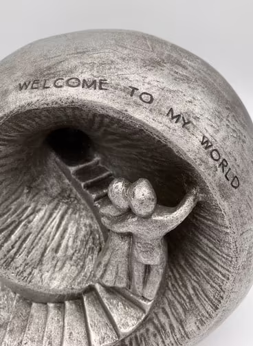 personalised silver urn for 2 sets of ashes