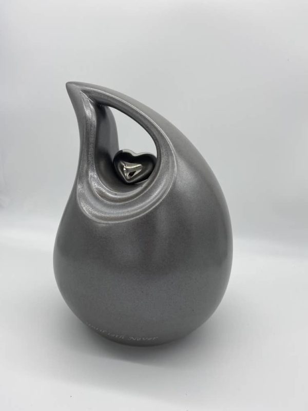 silver teardrop urn
