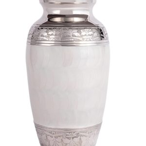white adult urn for ashes
