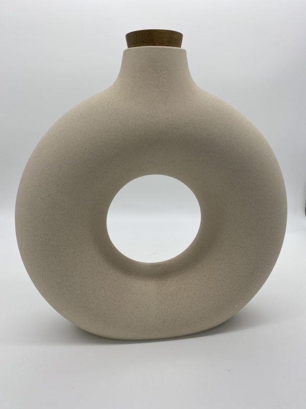 white ceramic halo urn