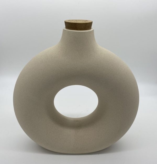white round urn for ashes