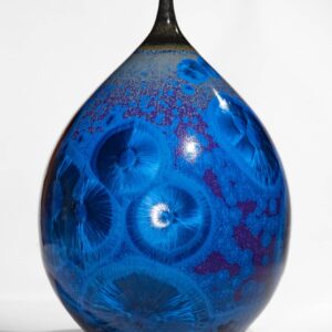 blue teardrop urn