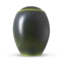 green ceramic urn
