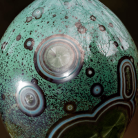 blue teardrop urn