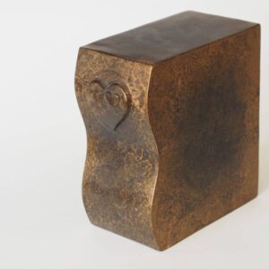 bronze companion urn for 2 heart up