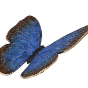 small butterfly urn for ashes - blue