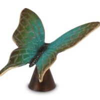 small butterfly urn for ashes - green