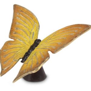 small butterfly urn for ashes - yellow