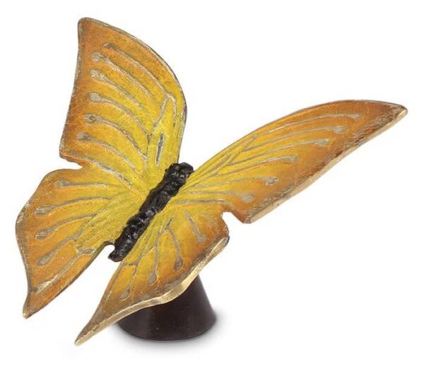 small butterfly urn for ashes - yellow
