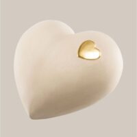 adult wooden heart urn for ashes gold