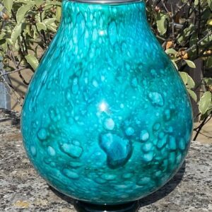 flower vase for ashes turquoise