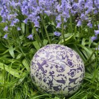 crackled ceramic urn for ashes