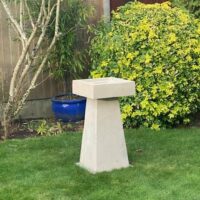 square birdbath for ashes